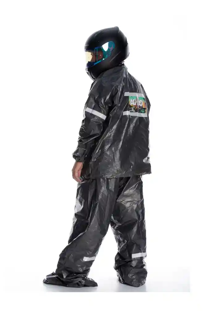 Impermeable Moto Bicicleta Talla: S Plástico Calibre 2 - Morado