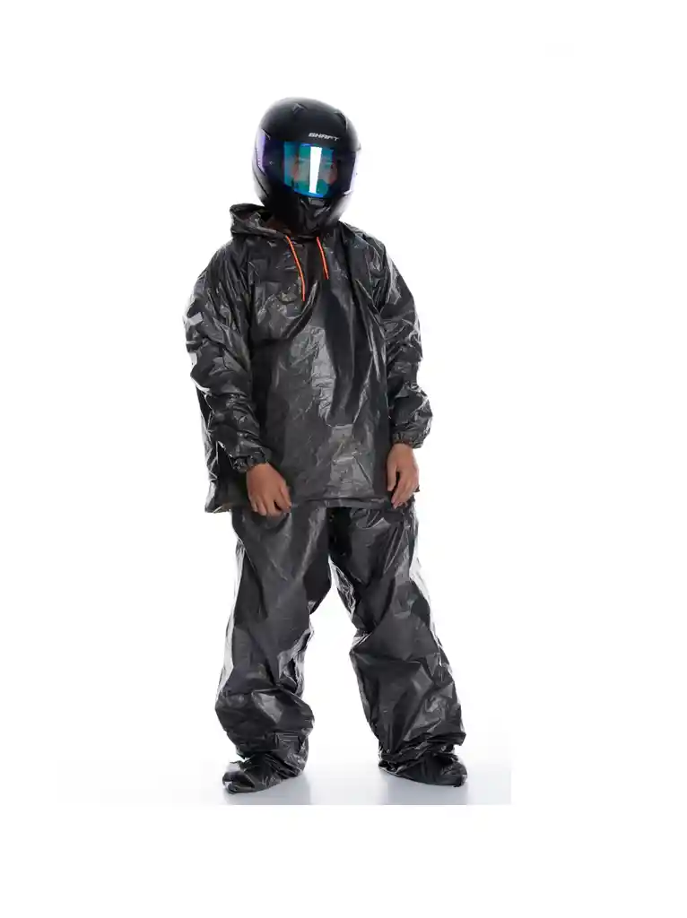 Impermeable Moto Bicicleta Talla: S Plástico Calibre 2 - Morado