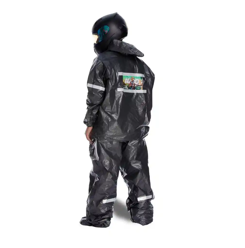 Impermeable Moto Bicicleta Talla: S Plástico Calibre 2 - Morado