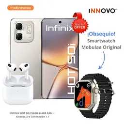 Celular Infinix Hot 50i 256gb 4+4gb Ram + Airpods 3ra Generación 1.1 + Obsequio