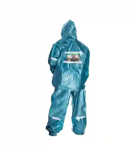 Impermeable Moto Bicicleta Talla: M Plástico Calibre 2 - Azul