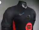 Camiseta Barcelona Visitante Negra, Versión Original Segunda Equipación Talla L (slim Fit, Ajustada)