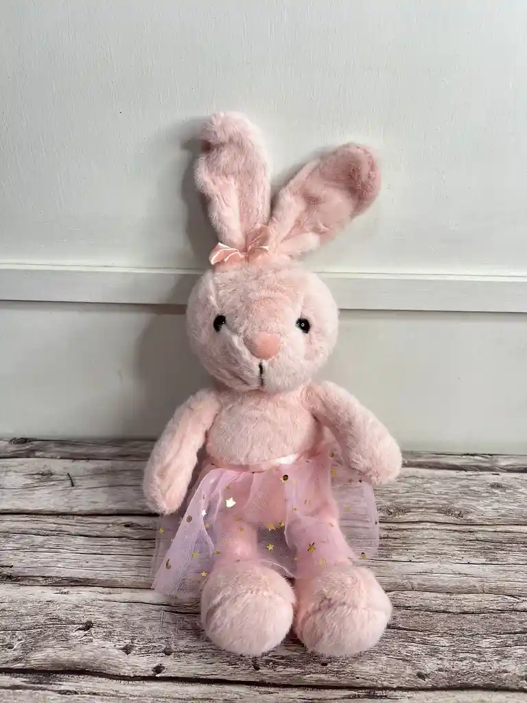 Peluche Conejita Con Vestido 30cm