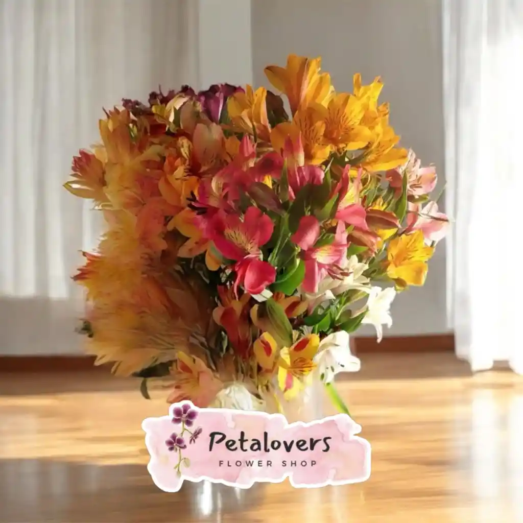 Flores Bouquet De Astromelias Surtidas
