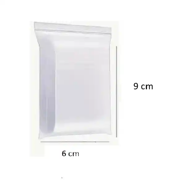 Bolsa Plastica Transparente Con Cierre 9 Cm X 6 Cm X 10 Uds
