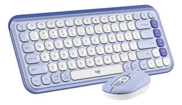 Kit Teclado Y Mouse Logitech Pop Icon, Español, Lila