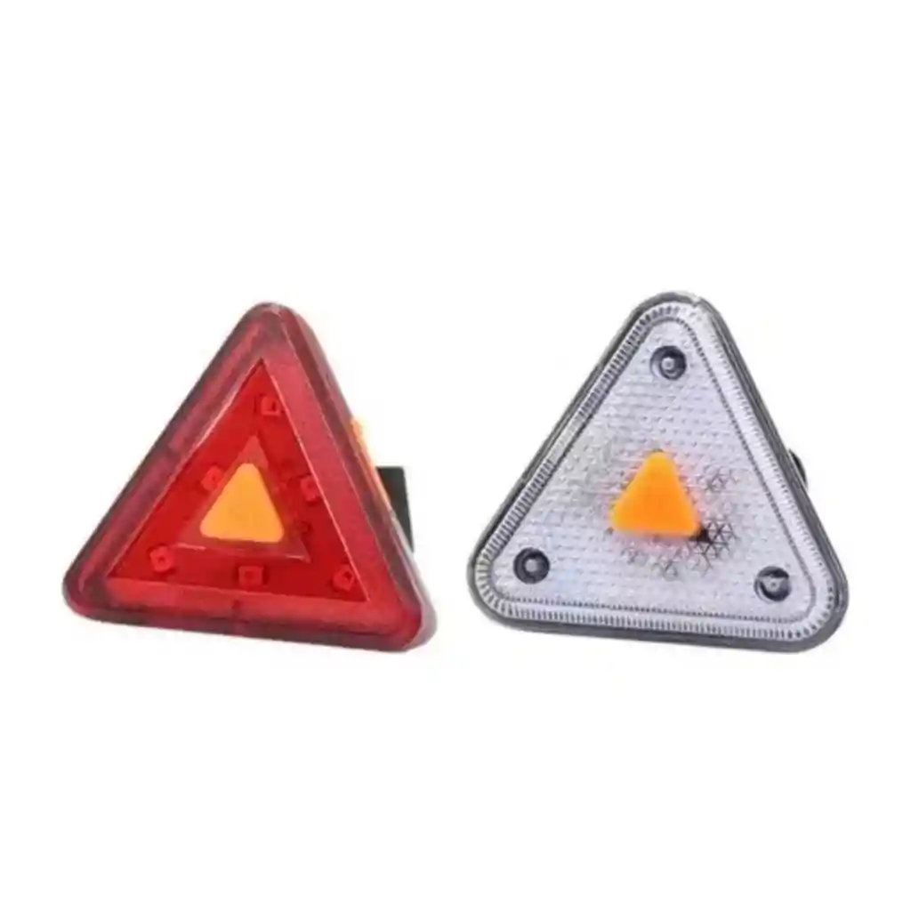 Luz Trasera Triangular Para Bicicleta Recargable