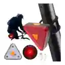 Luz Trasera Triangular Para Bicicleta Recargable