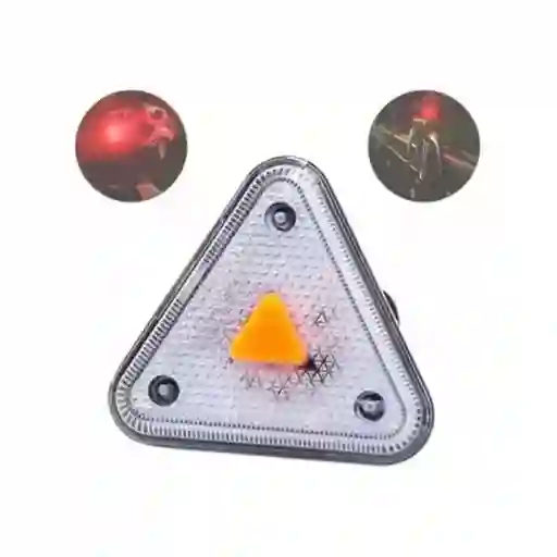 Luz Trasera Triangular Para Bicicleta Recargable