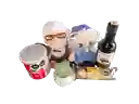 Combo De Pareja De Viejitos Inspirados En La Pelicula Up + Pringles + Gato Negro (piba) + Ferrero Rocher X 3 + 1suculenta En Base De Concreto Corazon Geo
