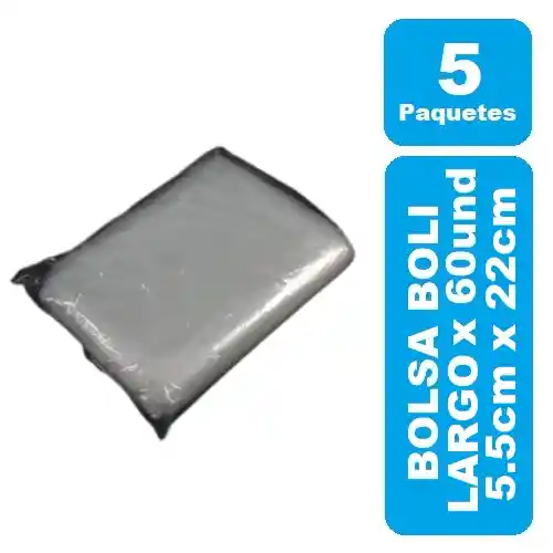 Bolsa Para Boli Largo 5 Paquetes X 60und