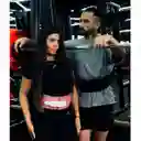 Cinturon Cuero Pesas Gym Powerlifting Hebilla Palanca Rosado