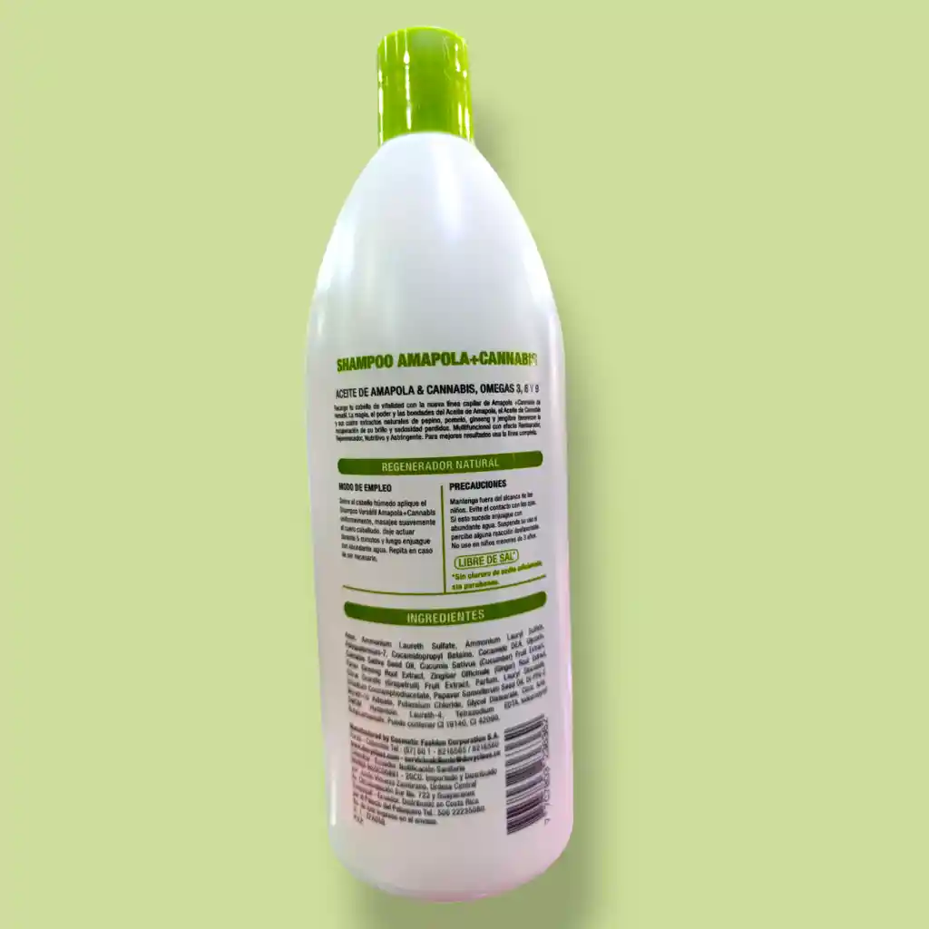 Shampoo Amapola +cannabis