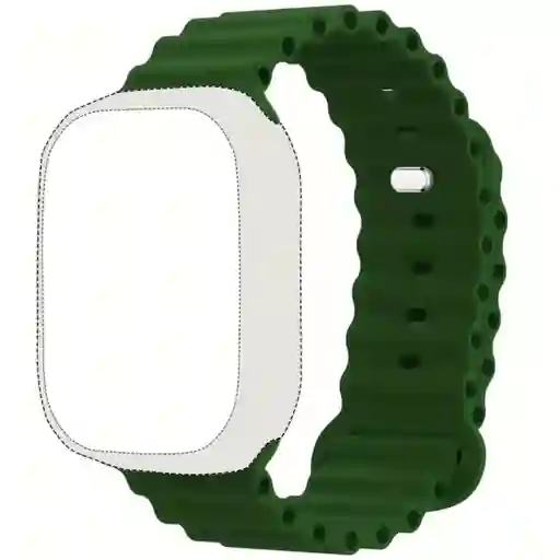Pulso Apple Watch Verde Militar Ocean Band 42/44/45/49 Mm