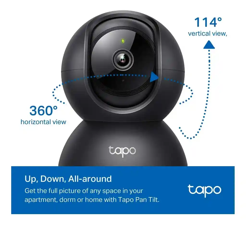 Cámara De Seguridad Tp-link Tapo C201 360 Fhd Negra