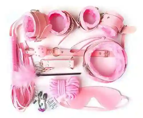 Kit Fetish 10 Piezas Sadomasoquista Rosado