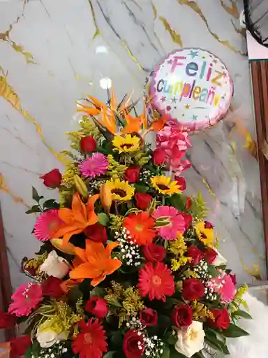 Ramo Primaveral Y Globo