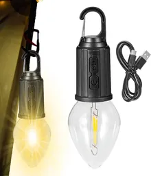 Lampara Portátil Tipo Ampolleta Led Camping Recargable