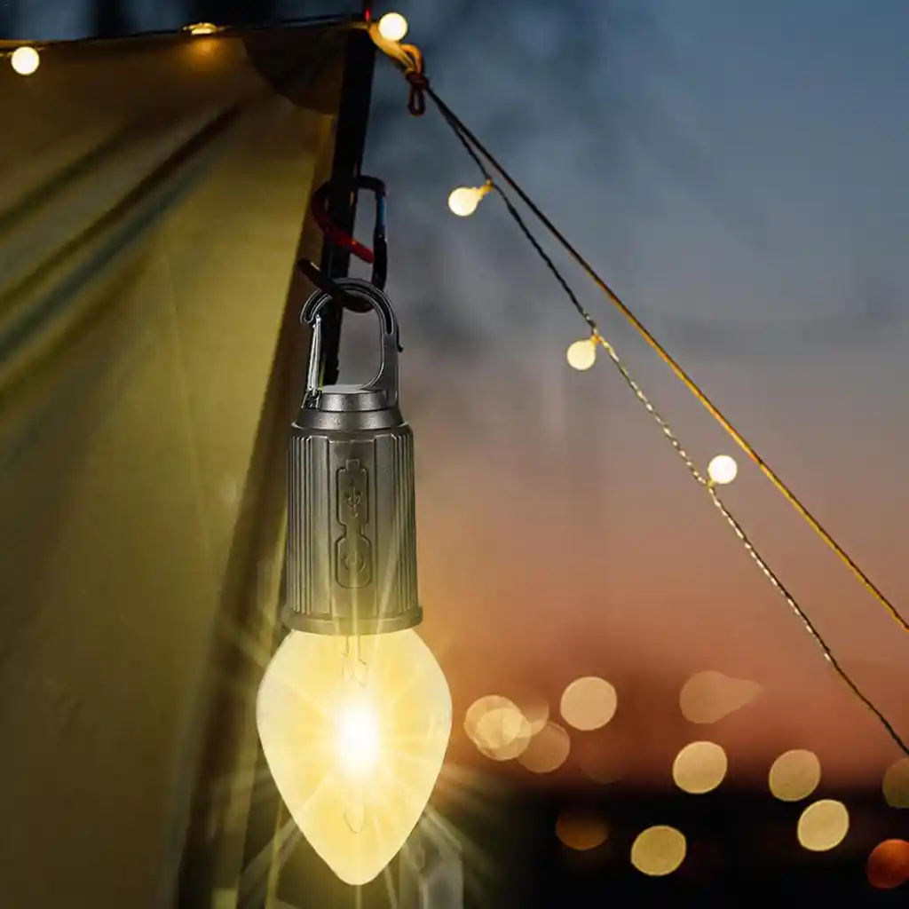 Lampara Portátil Tipo Ampolleta Led Camping Recargable