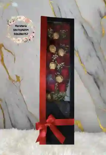 Caja De Rosas Y Chocolates