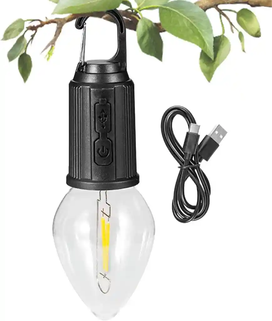 Lampara Portátil Tipo Ampolleta Led Camping Recargable