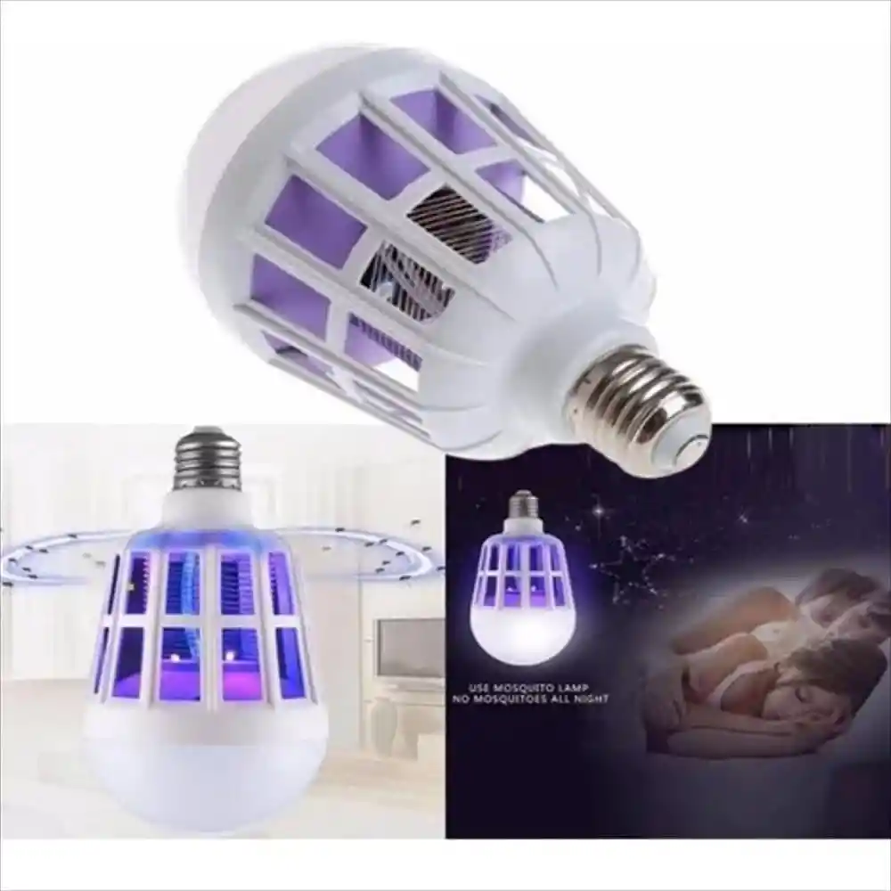 Bombillo Luz Mata Zancudos Antimosquitos Atrapa Insectos