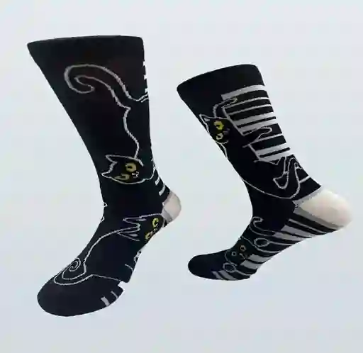 Regalo Calcetines Divertidos Animados Gato En El Piano