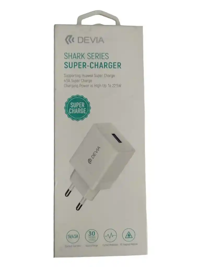 Cargador De Pared Con Entrada Usb Devia En Blanco