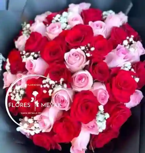 Rosas Rojas Y Rosadas X48