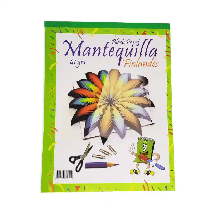 Block Papel Mantequilla Octavo 1/8