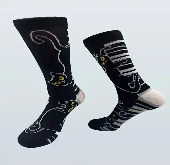 Regalo Calcetines Divertidos Animados Gato En El Piano