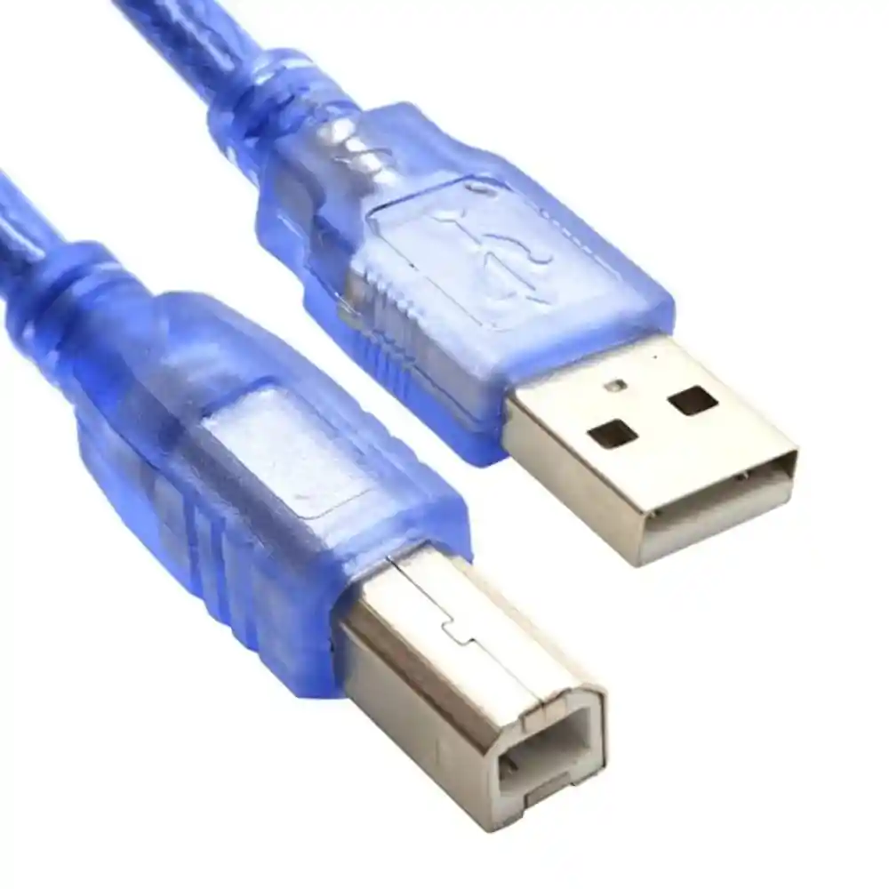 Cable De Impresora Usb 2.0 / 7 Metros Blindado / Color Azul