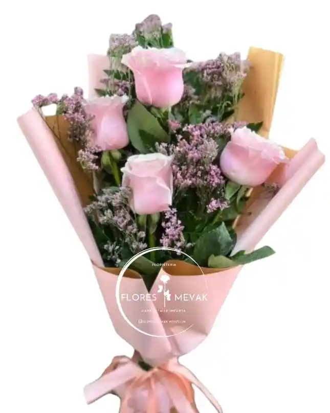 Rosas Sencillas En Bouquet