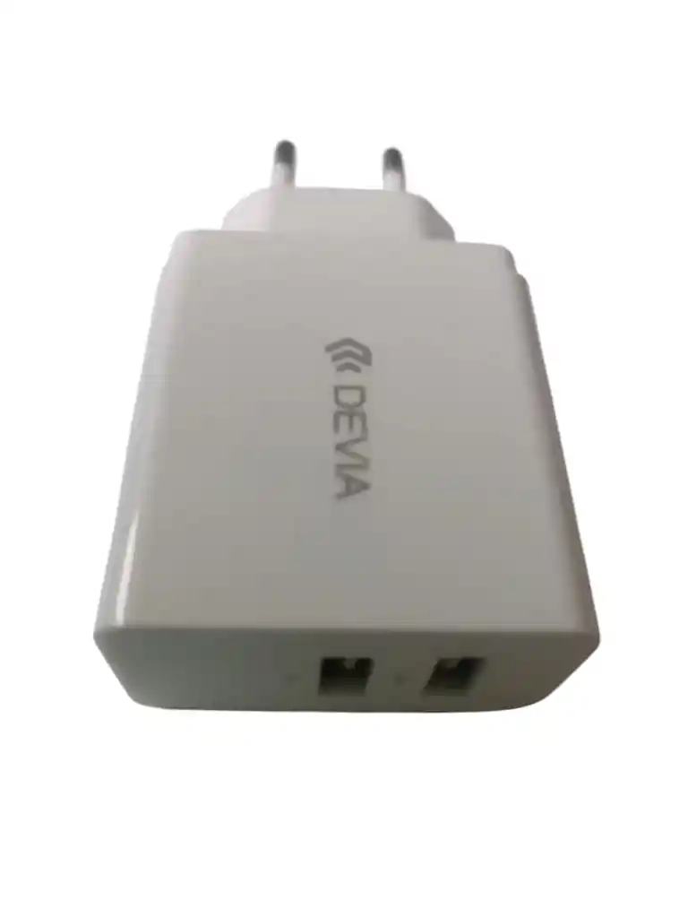 Cargador Para Pared Con 2 Puerto Usb, Tipo-c En Blanco