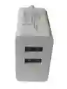 Cargador Para Pared Con 2 Puerto Usb, Tipo-c En Blanco