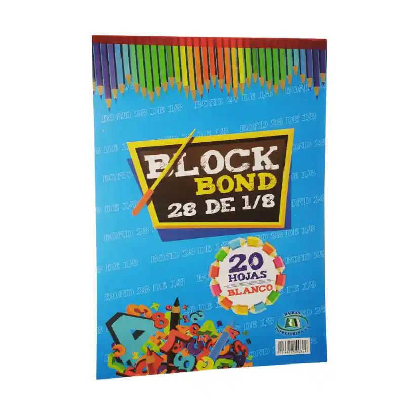 Block Bond Base 28 Blanco Octavo 1/8