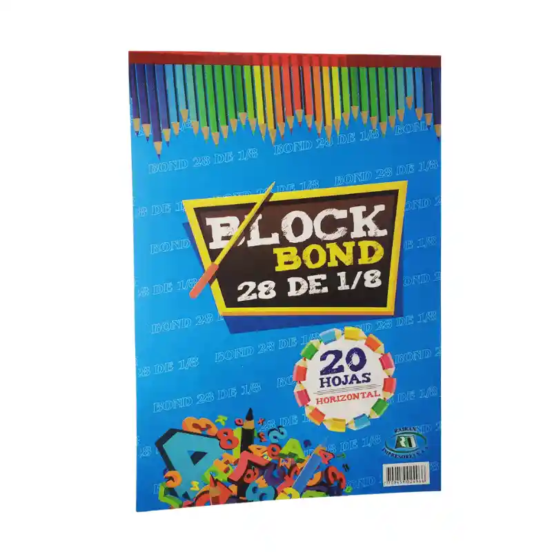 Block Bond Base 28 Horizontal Octavo 1/8