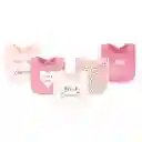 Paquete X5 Baberos Hello Gorgeous En Algodón Para Bebé, Ajustable Por Botones A Presión, Con Diseños Coloridos Variados, Fácil De Limpiar, Absorbente - Hudson Baby