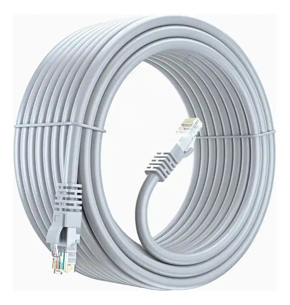 Cable De Red/internet Color Blanco Cat6 15 Metros