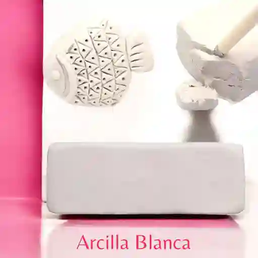 Arcilla Blanca Para Moldear Secado Al Aire 500gr Color Blanco