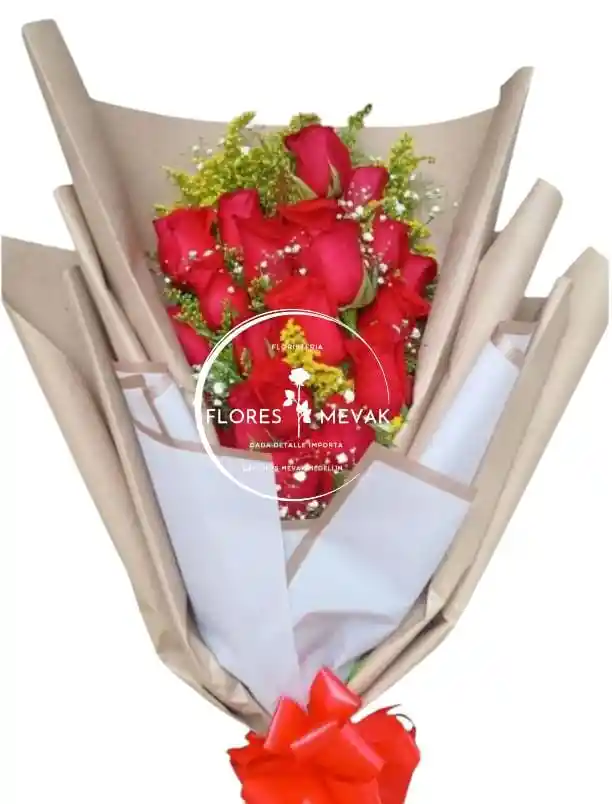 Ramillete De Rosas Rojas X24