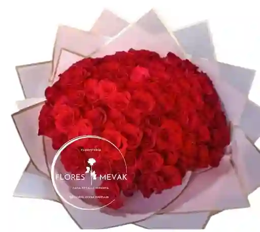 Bouquet De 100 Rosas Rojas