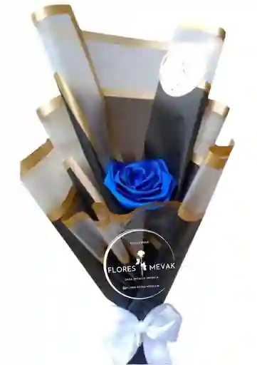 Rosa Eterna Sencilla Azul