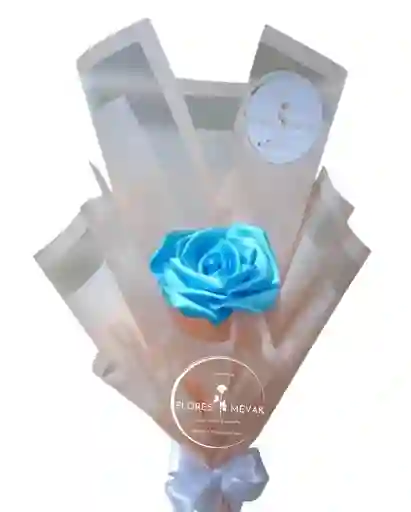 Rosa Eterna Sencilla Celeste
