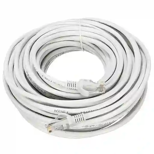 Cable De Red/internet Color Blanco Cat6 20 Metros