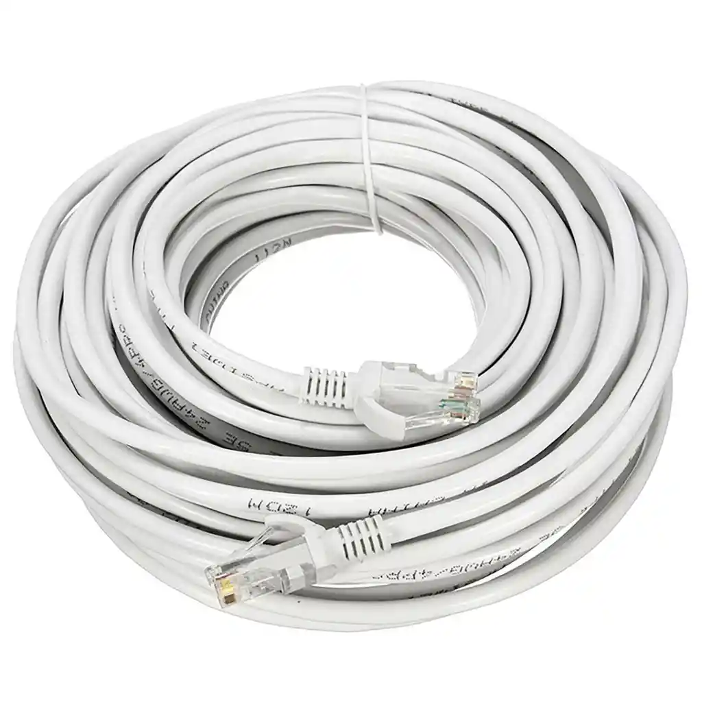 Cable De Red/internet Color Blanco Cat6 20 Metros