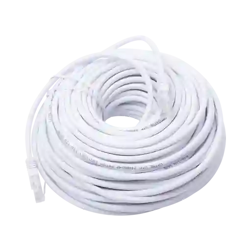 Cable De Red/internet Color Blanco Cat6 30 Metros