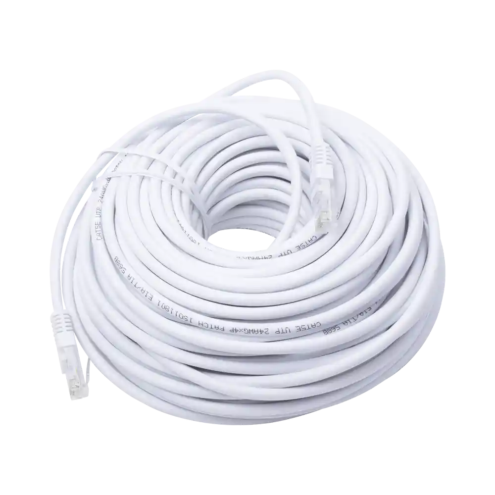 Cable De Red/internet Color Blanco Cat6 30 Metros