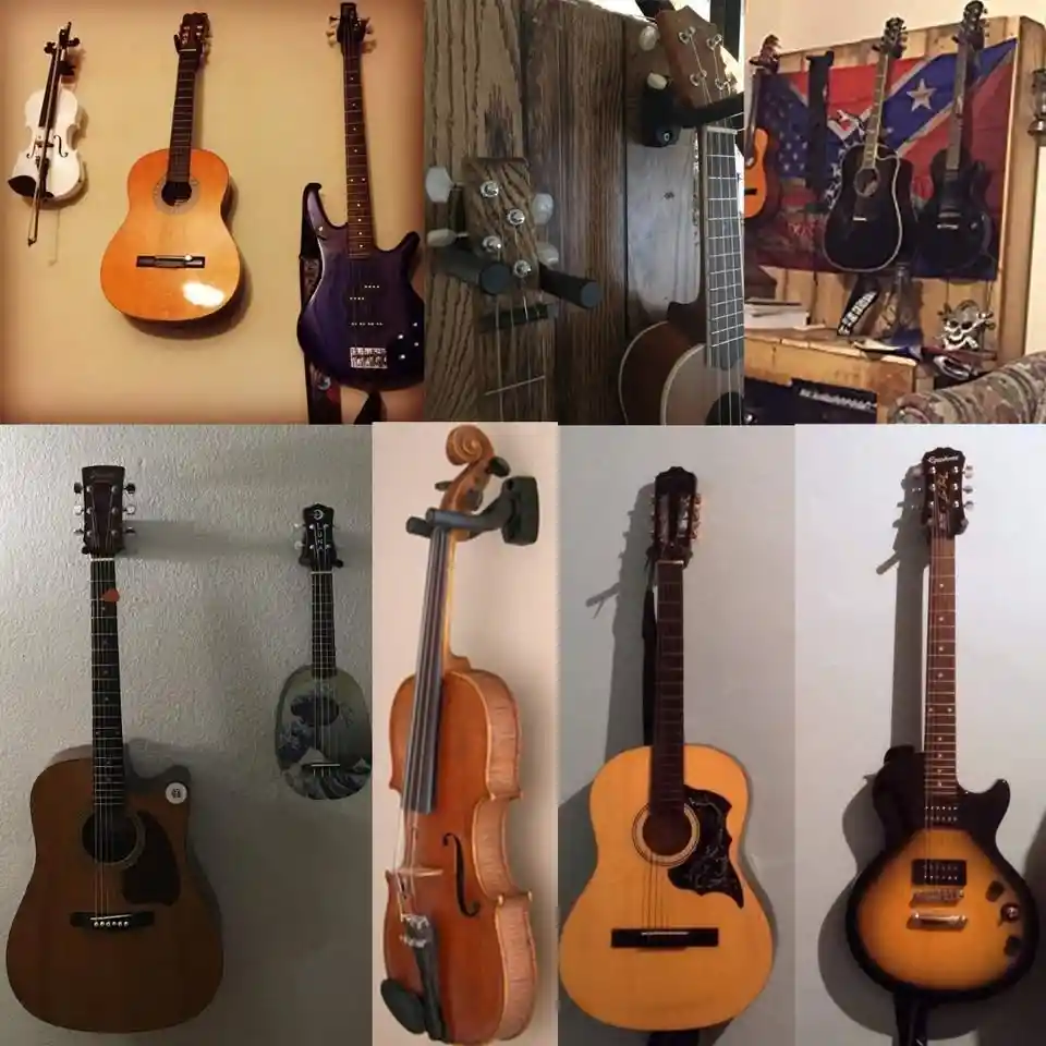 Ganchos Soporte Para Pared Para Guitarra Ukelele Bajo Mandol