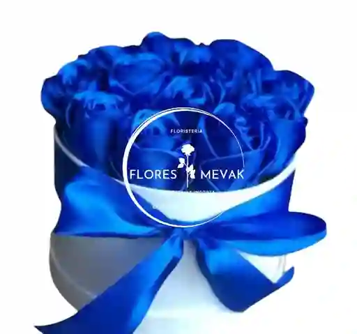 Rosas Azules En Cilindro